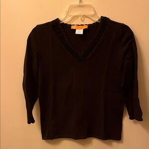 Cynthia Steffe Brown V-Neck Sweater